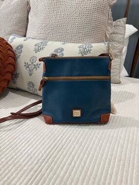 Dooney & Bourke Blue Pebbled Leather Crossbody